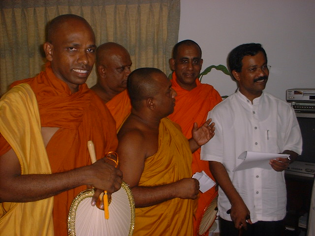 Meeting with Tamil Chelvan in Kilinochchi at his office May 2006 -4.JPG